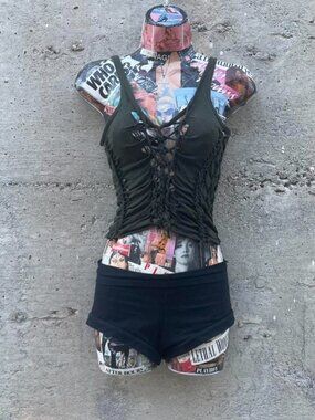 forest fairy slitweave tank top